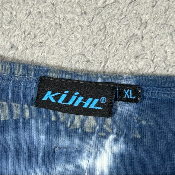 Kuhl Tie Dye Blue long Sleeve Shirt Women’s XL Outdoor 100% Cotton #1556 - Picture 3 of 10